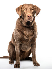 Chesapeake Bay Retriever Dog Studio Shot Isolated on Clear Background, Generative AI