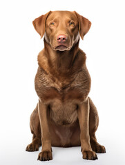 Chesapeake Bay Retriever Dog Studio Shot Isolated on Clear Background, Generative AI