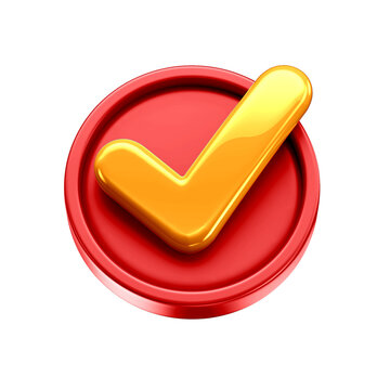 Check 3D - Red and Yellow