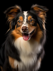 American Shepherd Dog Studio Shot Isolated on Clear Background, Generative AI