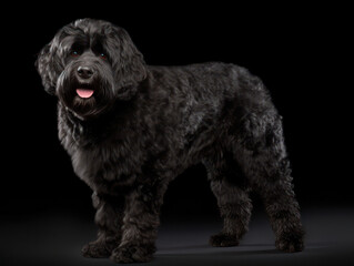 Portuguese Water Dog Studio Shot Isolated on Clear Background, Generative AI