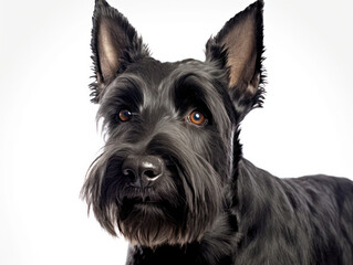 Scottish Terrier Dog Studio Shot Isolated on Clear Background, Generative AI