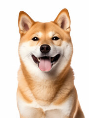Shiba Inu Dog Studio Shot Isolated on Clear Background, Generative AI