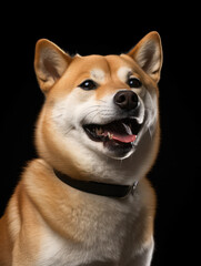 Shiba Inu Dog Studio Shot Isolated on Clear Background, Generative AI