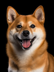 Shiba Inu Dog Studio Shot Isolated on Clear Background, Generative AI