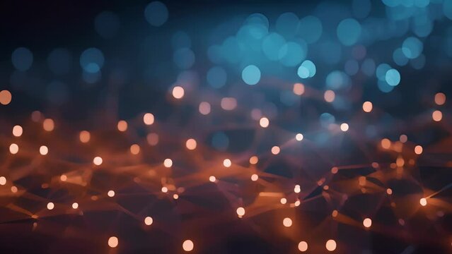 A network of glowing lines and nodes representing the constant flow of information and communication between a human and their robotic companion, highlighting the complexity and intricacy