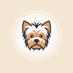 Yorkshire Terrier in cartoon, doodle style. Isolated 2d vector illustration in logo, icon, sketch style, Eps 10. AI Generative