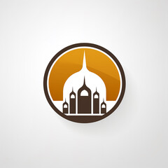 Islamic logo, simple, vector, De Stijl, does not use realistic images and text