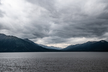 Clouds Over Mountains of Turnagain Arm and Chugach Forest Near Anchorage, AK