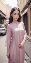 Fototapeta premium portrait of a beautiful young woman