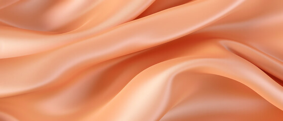 Fototapeta premium Peach Fuzz silk background. Clean peach tone with a vintage vibe. Warmth and modern elegance.