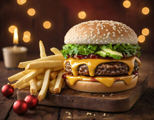 Christmas Big Mac and French Fries.