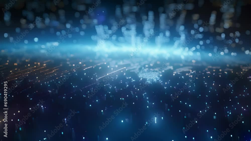 Poster a mesmerizing fusion of binary code and electric currents, showcasing the endless possibilities and 
