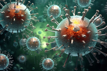 Photo viruses and bacteria digital art