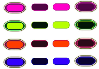 Light diodes colorful LED buttons on a transparent background