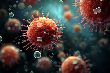 Photo viruses and bacteria digital art
