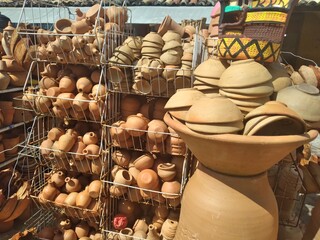 Various types of handmade ceramics