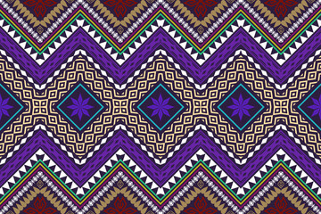 Ethnic ikat aztec embroidery style.Figure Geometric oriental traditional art pattern.Design for ikat background,wallpaper,fashion,clothing,wrapping,fabric,element,sarong,graphic,vector illustration.