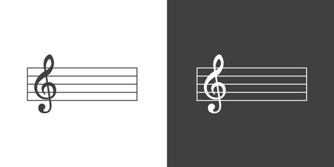 Music notes icon , Music notes symbol, vector illustration - obrazy, fototapety, plakaty