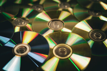 CDs as a background.