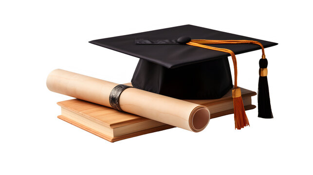 Commencement Pride: Graduation Cap and Diploma Symbolizing Achievement