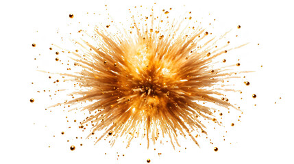 Radiant Spectacle: Glowing Fireworks Display on Transparent Background