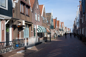 Fototapeta na wymiar Volendam, Netherlands. Small town fishing village