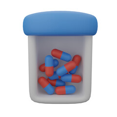 Capsule Bottle first aid icon for medical purposes with simple concepts