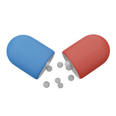 Smashed Pill first aid icon for medical purposes with simple concepts
