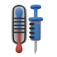 Mercury Thermometer first aid icon for medical purposes with simple concepts
