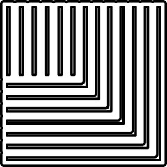 Square bold line shape. Geometric element