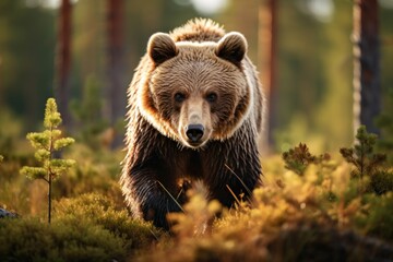 Fototapeta premium Wild brown bear