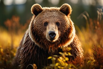 Obraz premium Wild brown bear