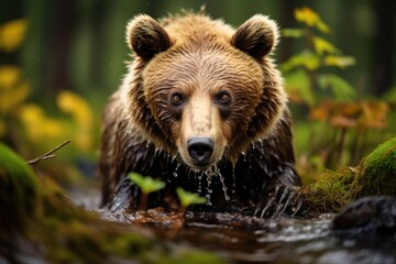 Wild brown bear