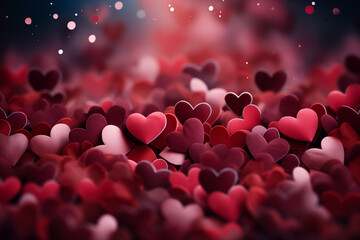 A heart background for Valentine's Day or romance. Generative AI. 