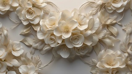 White funeral flower arrangement decoration - obrazy, fototapety, plakaty
