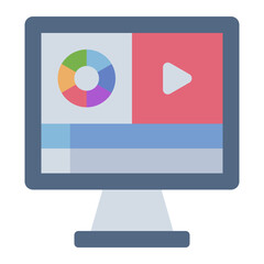 Color Grading or color correction video production icon