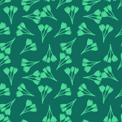 Blooming tulips and botanical elements in vibrant colors.