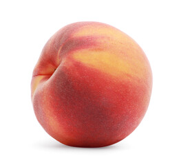 Delicious fresh ripe peach isolated on white