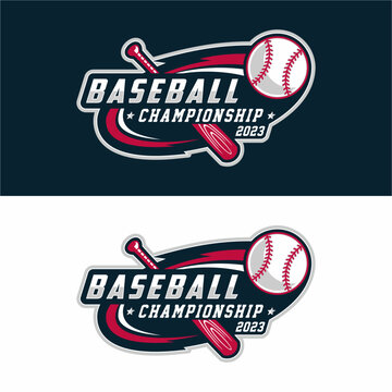 Baseball sport logo design vector illustration