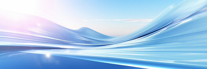Naklejka premium abstract blue wavy background. 3d rendering 3d illustration
