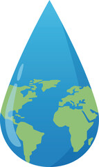 地球環境を大切にする節水のイメージイラスト