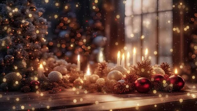 Festive beautiful Christmas and New Year composition