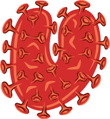 Virus Alphabet Letter U