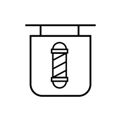 Barber Pole Icon. Salon, Haircut Studio. Barbershop Symbol - Vector. 