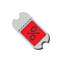 Coupon Icon. Promotion Element Symbol - Vector.
