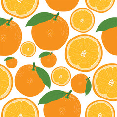 Full frame of fresh orange fruit slices seamless pattern background
