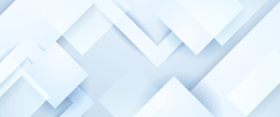 White minimal geometric shape abstract banner with modern style. Minimalist 3d modern graphic design element for banner, flyer, card, or brochure cover