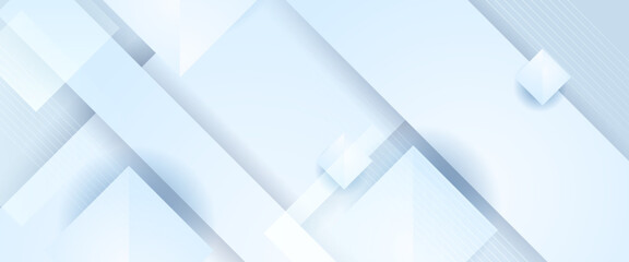 Fototapeta premium White minimal geometric shape abstract banner with modern style. Minimalist 3d modern graphic design element for banner, flyer, card, or brochure cover