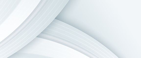 White minimal geometric shape abstract banner with modern style. Minimalist graphic design element future style concept for banner, flyer, card, cover, or brochure